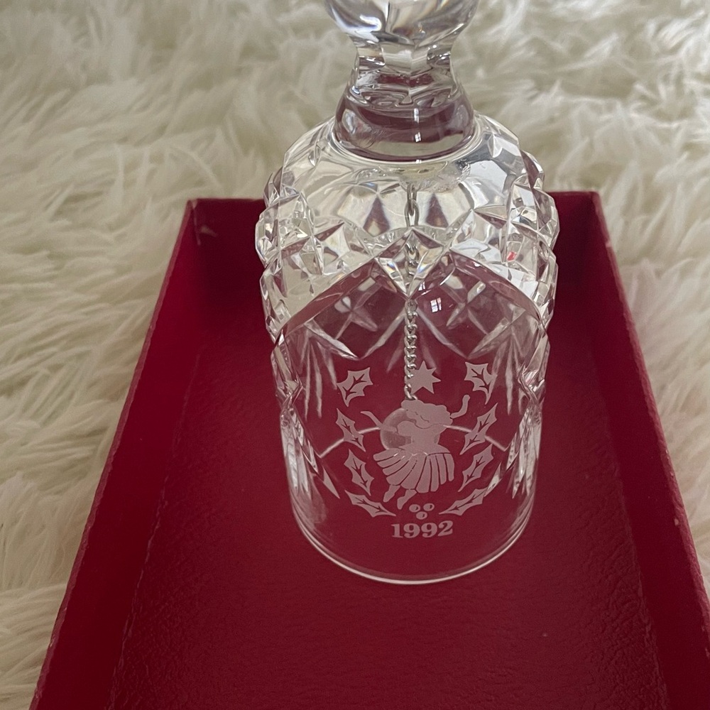 1992 Waterford Crystal Decorative Bell with Etched Design
